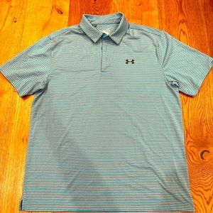Under Armour, men’s loosefitting heat gear polo